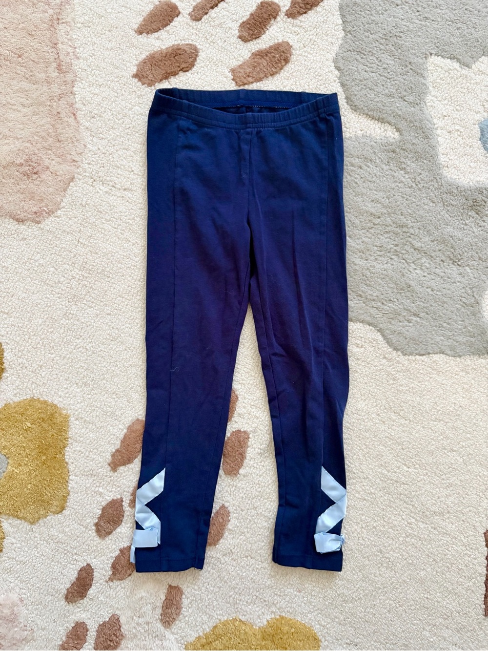 Janie and Jack Girls Ribbon Cuff Leggings - 4T